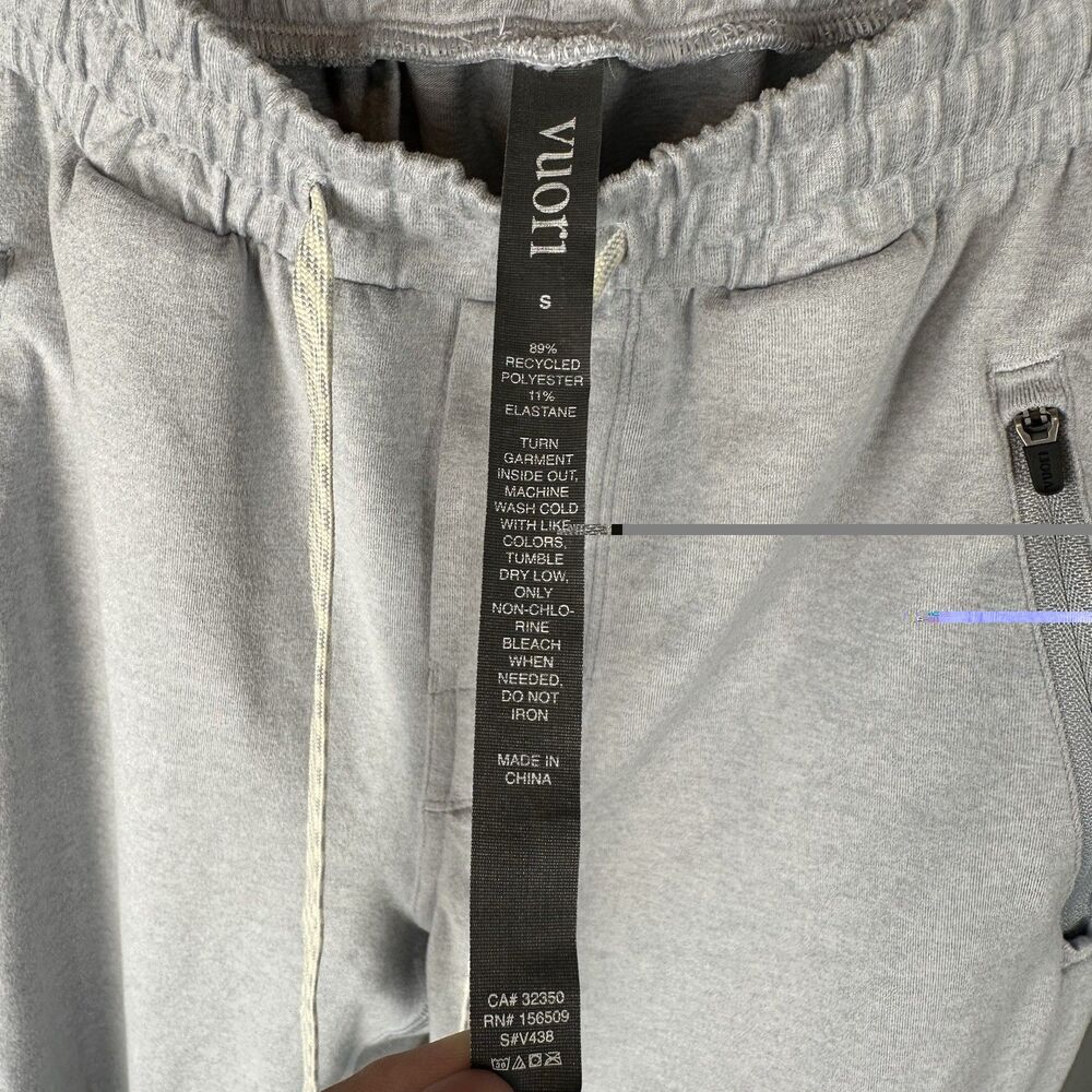 Vuori Ponto Performance Jogger Pant Mens Small Light Gray Dreamknit Stretch V438 - Picture 12 of 12